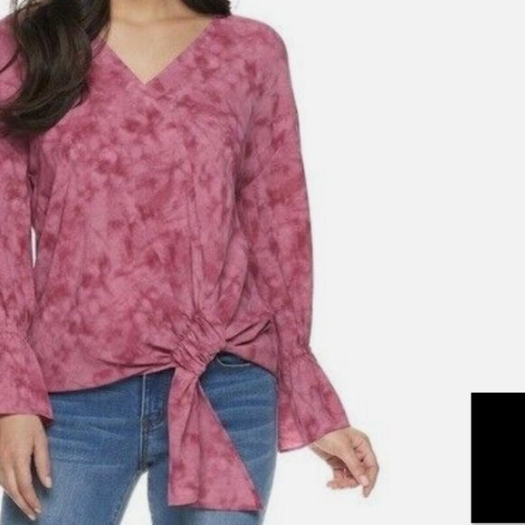 Juicy Couture Tie Dye Bell Sleeve Top - Picture 9 of 9